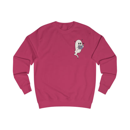 Book Lovers/Ghost Unisex Sweatshirt - Perfect for Halloween, Cozy Fall Wear, Gift for Book Lovers, Ghost and Books Design