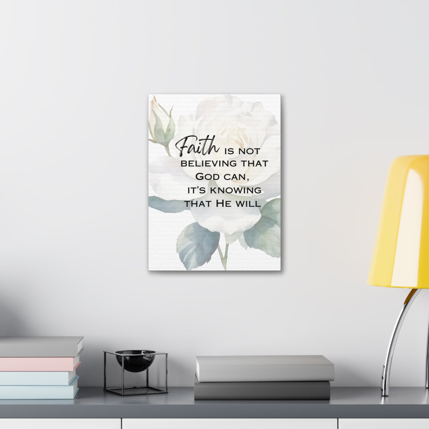 Rose Faith Canvas Wall Art