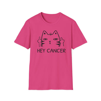HEY CANCER--Sassy Cat T-Shirt -
