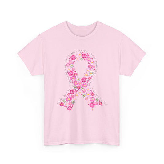 Breast Cancer Awareness Tee, Supportive Shirt, Inspirational Gift, Unisex Cotton Top, Fight Cancer Apparel, Hope and Love Tees