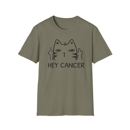HEY CANCER--Sassy Cat T-Shirt -