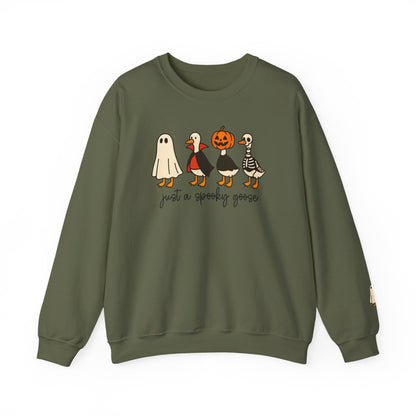 Spooky Goose Crewneck Sweatshirt | Fall Fashion, Unisex Cozy Sweatshirt