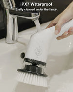 Cordless Electric Spin Scrubber with Extendable Handle. Makes cleaning so much easier!  No more bending or reaching.  Just charge and go!