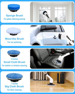 Cordless Electric Spin Scrubber with Extendable Handle. Makes cleaning so much easier!  No more bending or reaching.  Just charge and go!