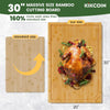 Extra-Large Bamboo Cutting Board That Instantly Adds Prep Space! Fits over most sinks or stovetops to give you more room for chopping, carving, serving, and meal prep.