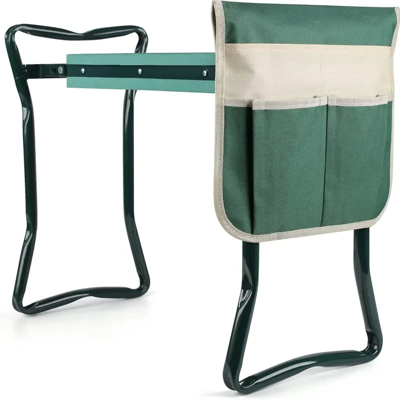 Portable Foldable Garden Kneeler and Seat with Tool Pouch & EVA Pad | Portable Foldable Gardening Kneeling Bench Stool with Tool Pouch & EVA Foam Pad for Gardeners, Seniors & Women
