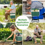 Portable Foldable Garden Kneeler and Seat with Tool Pouch & EVA Pad | Portable Foldable Gardening Kneeling Bench Stool with Tool Pouch & EVA Foam Pad for Gardeners, Seniors & Women