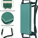 Portable Foldable Garden Kneeler and Seat with Tool Pouch & EVA Pad | Portable Foldable Gardening Kneeling Bench Stool with Tool Pouch & EVA Foam Pad for Gardeners, Seniors & Women