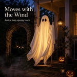 Halloween Large Swing Ghost Phantom Glowing Hanging Decor, Outdoor Yard Tree Hang, Remote Control Light String, Party Scene Decoration, Halloween Decorations Outdoor