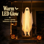 Halloween Large Swing Ghost Phantom Glowing Hanging Decor, Outdoor Yard Tree Hang, Remote Control Light String, Party Scene Decoration, Halloween Decorations Outdoor