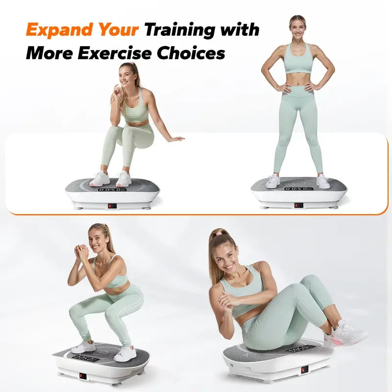 Compact Curved Vibration Plate for At-Home Movement