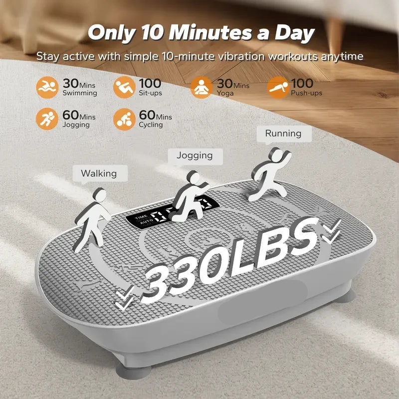 Compact Curved Vibration Plate for At-Home Movement