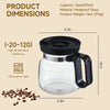 Mini Brew 16 oz Glass Coffee Mug with Lid.  Heat-Resistant Coffee Pot-Shaped Cup with Measurement Marks and Ergonomic Handle, Novelty Gift for Coffee Lovers! SHIPS FREE! 2 bonus gifts included today!