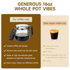 Mini Brew 16 oz Glass Coffee Mug with Lid.  Heat-Resistant Coffee Pot-Shaped Cup with Measurement Marks and Ergonomic Handle, Novelty Gift for Coffee Lovers! SHIPS FREE! 2 bonus gifts included today!