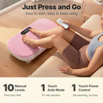 High-Power Vibration Plate features a larger, more stable platform, allowing users to perform full-range movements like squats and lunges with confidence. Max weight: 440lbs!!