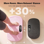 High-Power Vibration Plate features a larger, more stable platform, allowing users to perform full-range movements like squats and lunges with confidence. Max weight: 440lbs!!