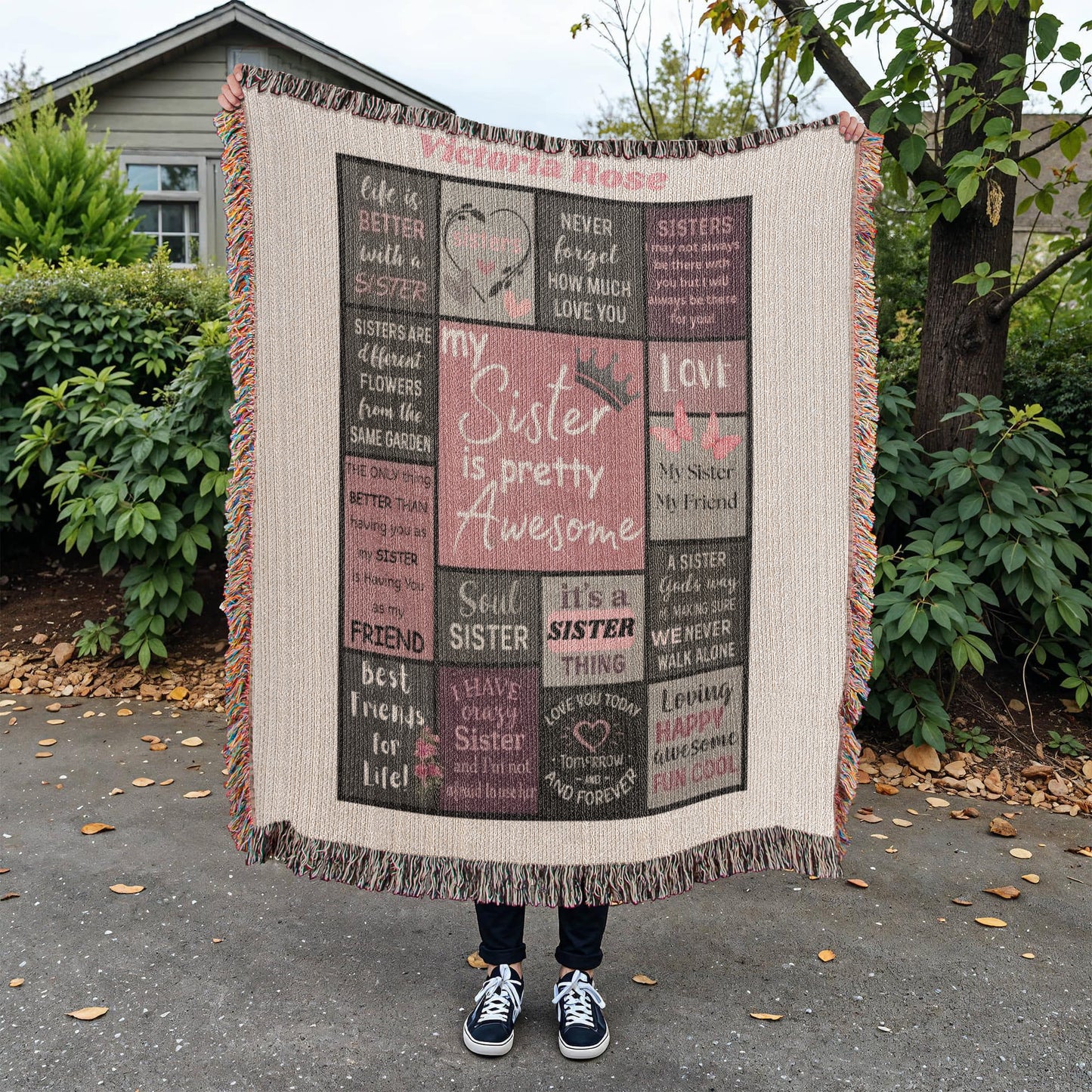 My Sister, My Friend – Personalized/Premium Woven Throw Blanket