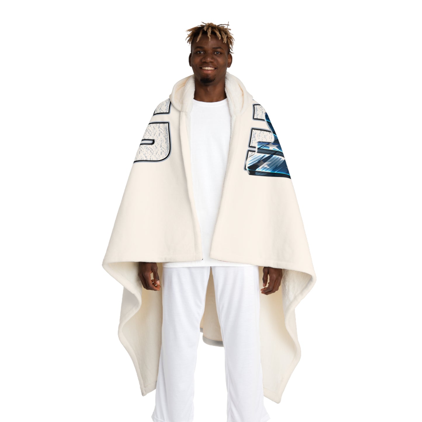 Cozy Hooded Sherpa Fleece Blanket, Warm Throw Blanket, Perfect for Snuggling, Game Night Throw, Great Gift for Home