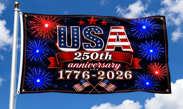 ❤️🤍💙Pride. Nostalgia. Family traditions. A once-in-a-generation celebration. Perfect for Home, Boat, Lake House, or Campsite ☀️ Weather & Fade Resistant 🪡 Double-Sided📏 Generous 3×5 ft Size ❤️ A Once-in-a-Generation Patriotic Keepsake!