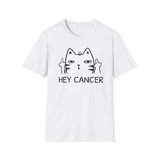HEY CANCER--Sassy Cat T-Shirt -