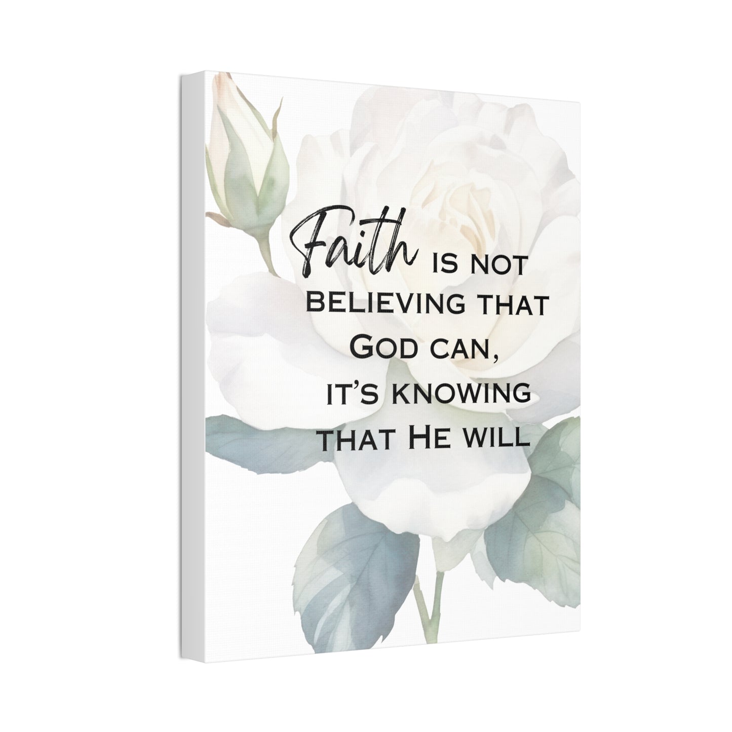 Rose Faith Canvas Wall Art