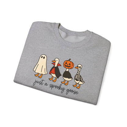 Spooky Goose Crewneck Sweatshirt | Fall Fashion, Unisex Cozy Sweatshirt