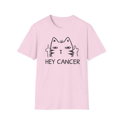 HEY CANCER--Sassy Cat T-Shirt -