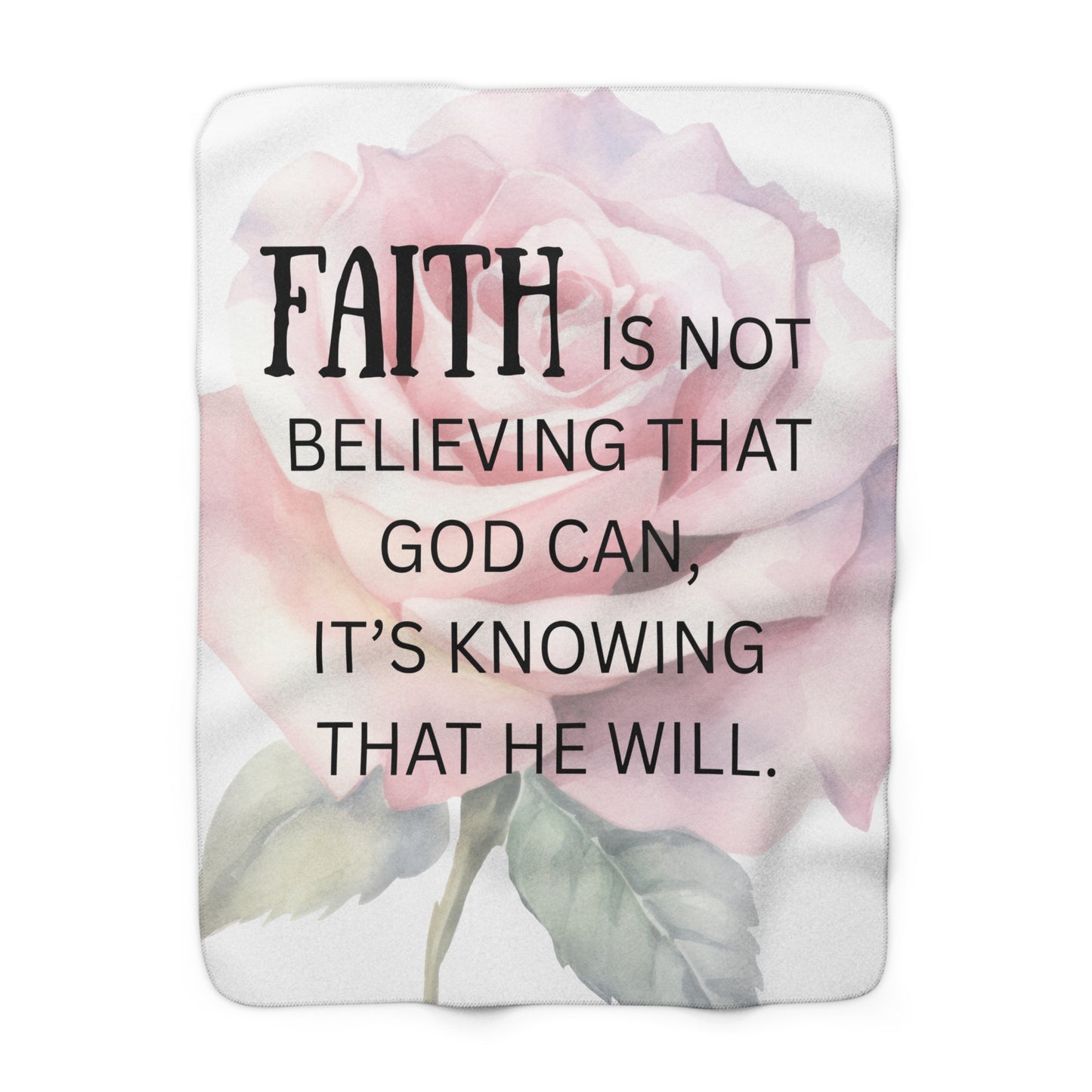 Faith-Inspired Sherpa Fleece Blanket