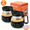 Mini Brew 16 oz Glass Coffee Mug with Lid.  Heat-Resistant Coffee Pot-Shaped Cup with Measurement Marks and Ergonomic Handle, Novelty Gift for Coffee Lovers! SHIPS FREE! 2 bonus gifts included today!