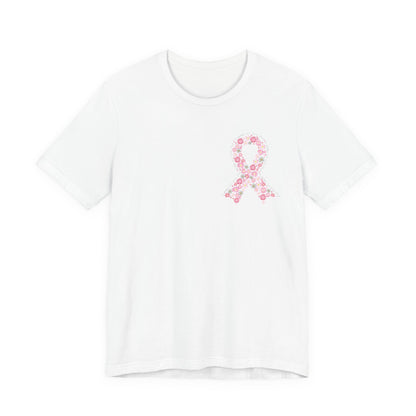 Pink Ribbon Awareness Tee | Breast Cancer Awareness Month T-Shirt, Gift for Supporters, October Fundraiser, Unisex Short Sleeve Shirt