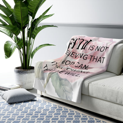 Faith-Inspired Sherpa Fleece Blanket