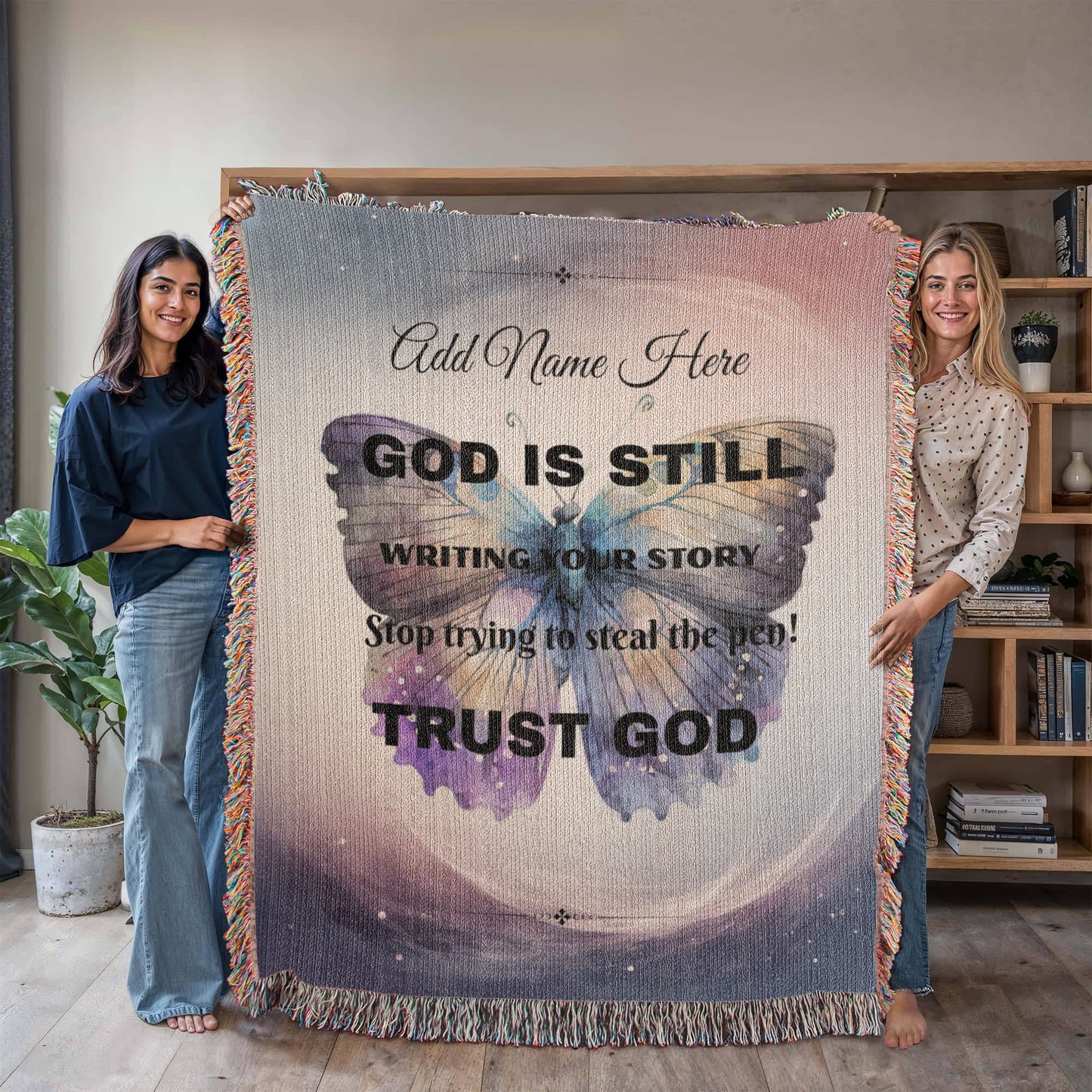 50x60" Heirloom Woven Blanket/God Is Still Writing Your Story!
