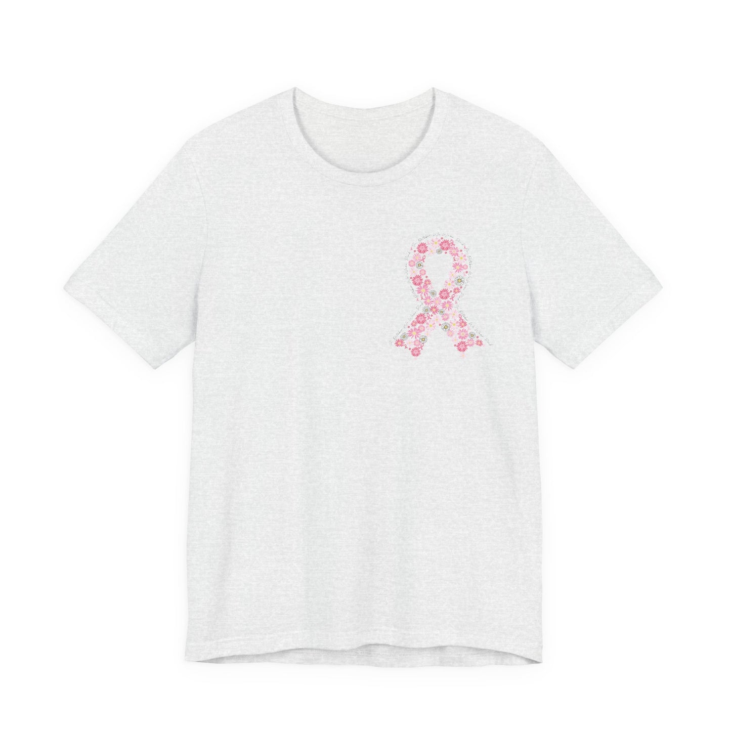Pink Ribbon Awareness Tee | Breast Cancer Awareness Month T-Shirt, Gift for Supporters, October Fundraiser, Unisex Short Sleeve Shirt