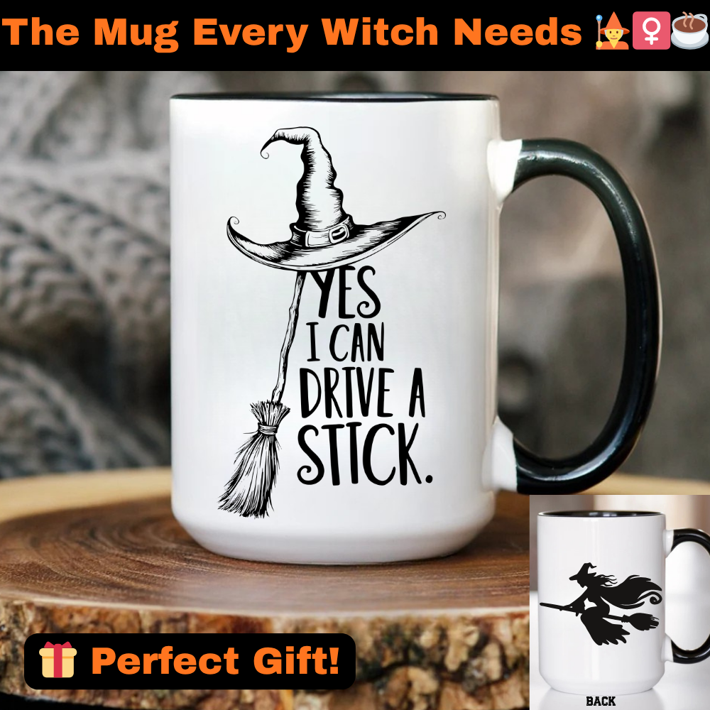 Witchy Coffee Mug | Perfect for Halloween, Gift for Witch Lovers, Cozy Vibe, Scary Movie Night, Unique Ceramic Mug