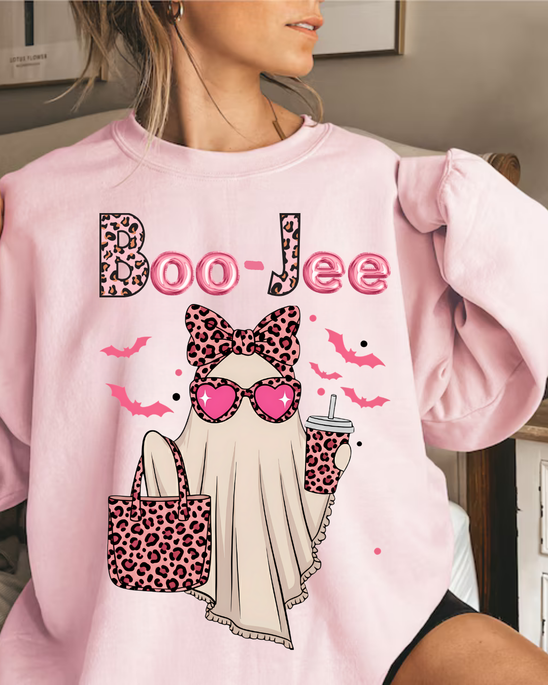 Boo-Jee Ghost -Spooky Chic Crewneck Sweatshirt - Halloween Apparel, Unisex Cozy Sweater, Trendy Fall Fashion, Gift for Her, [...]