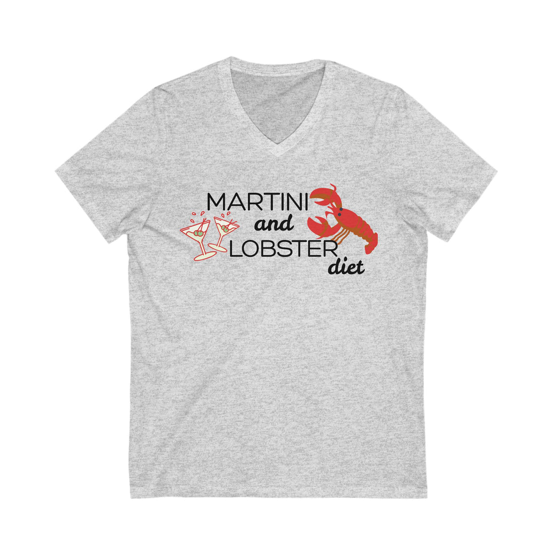 Martini and Lobster V-Neck Tee