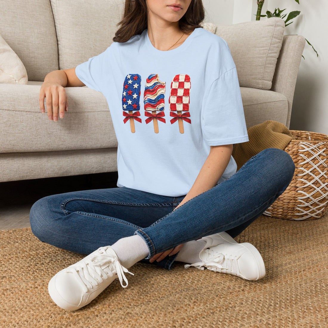 Patriotic Popsicles T-Shirt — American Flag Ice Pop 4th of July Tee