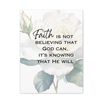 Rose Faith Canvas Wall Art