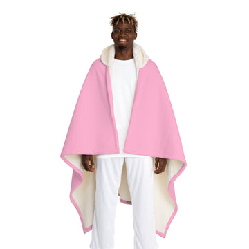 Hooded Sherpa Blanket – Cozy Pink Fleece Wrap with Hood
