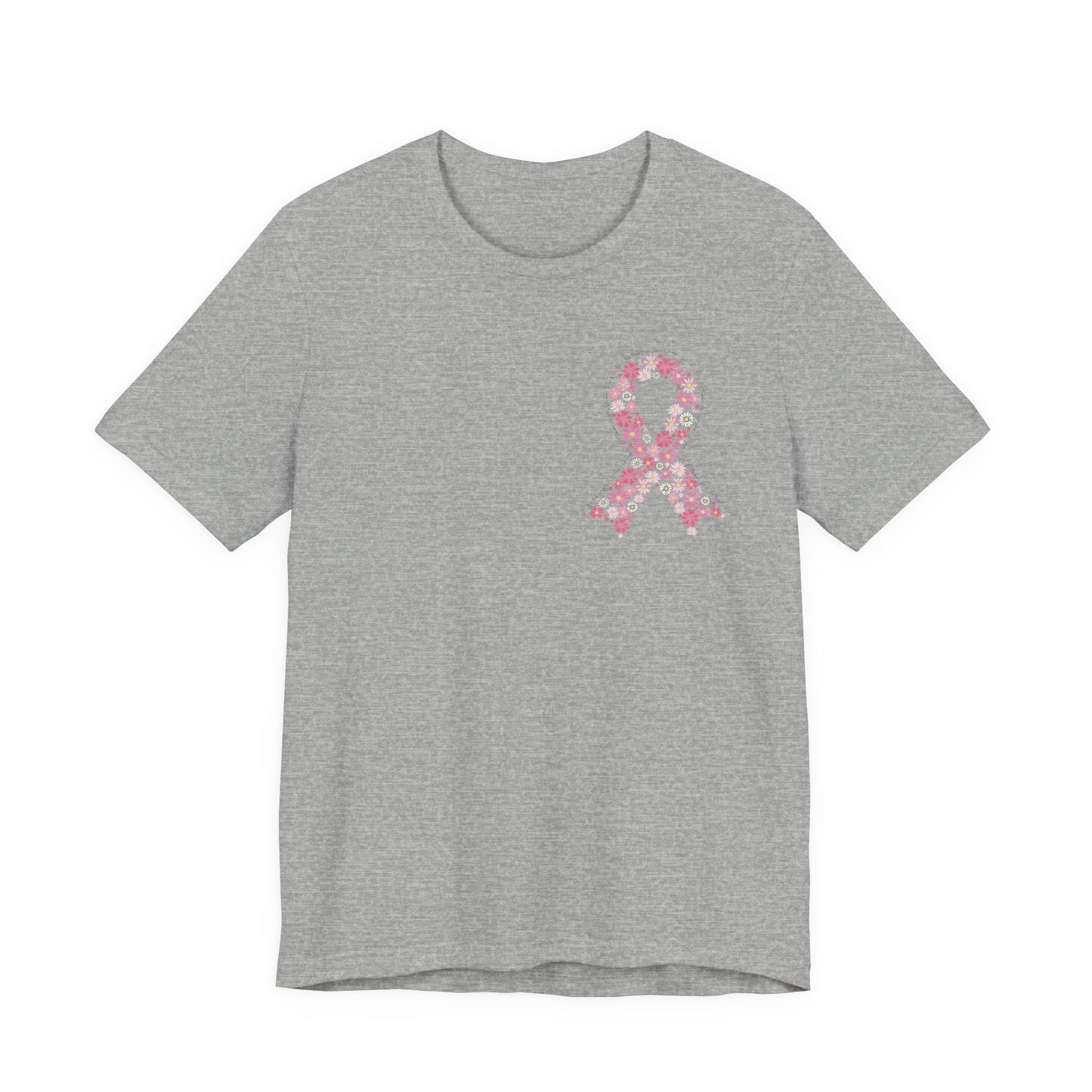 Pink Ribbon Awareness Tee | Breast Cancer Awareness Month T-Shirt, Gift for Supporters, October Fundraiser, Unisex Short Sleeve Shirt