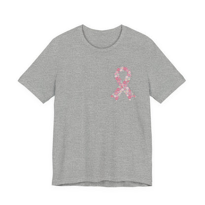 Pink Ribbon Awareness Tee | Breast Cancer Awareness Month T-Shirt, Gift for Supporters, October Fundraiser, Unisex Short Sleeve Shirt