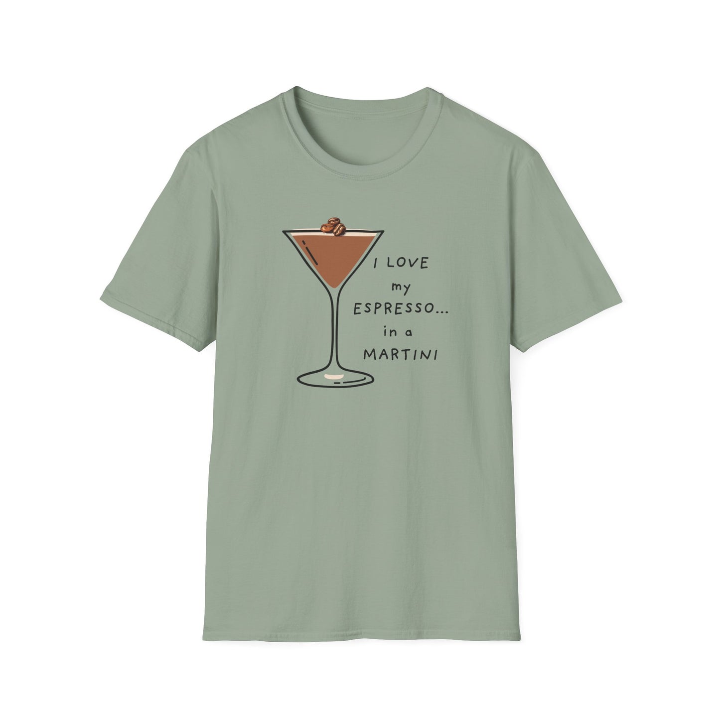 I Love My Espresso in a Martini Unisex Softstyle T-Shirt