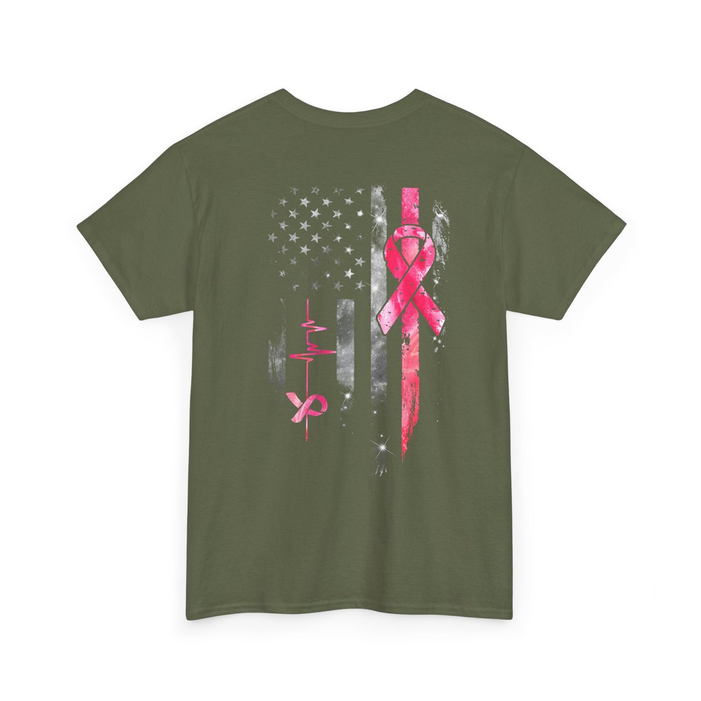 RESTOCKED!! Flag/Pink Ribbon Tee