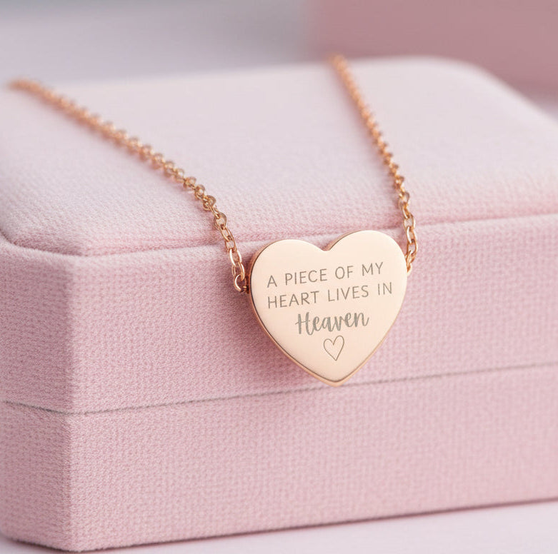 Heart Necklace — "A Piece Of My Heart Lives In Heaven"