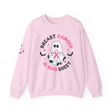 Breast Cancer Awareness Ghost Sweatshirt, Halloween Shirt, Gifts for Her, Funny Crewneck, Unisex Casual Wear