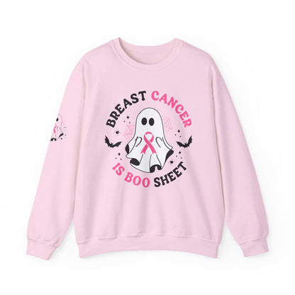 Breast Cancer Awareness Ghost Sweatshirt, Halloween Shirt, Gifts for Her, Funny Crewneck, Unisex Casual Wear