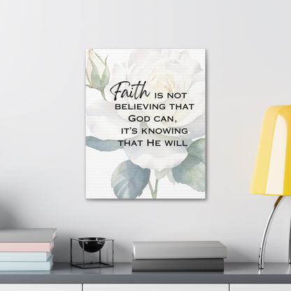 Rose Faith Canvas Wall Art
