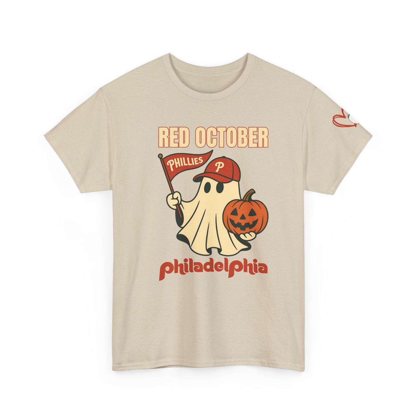 Red October Shirt, Spooky Season Apparel, Unisex Cotton T-Shirt, Fall Festival Wear