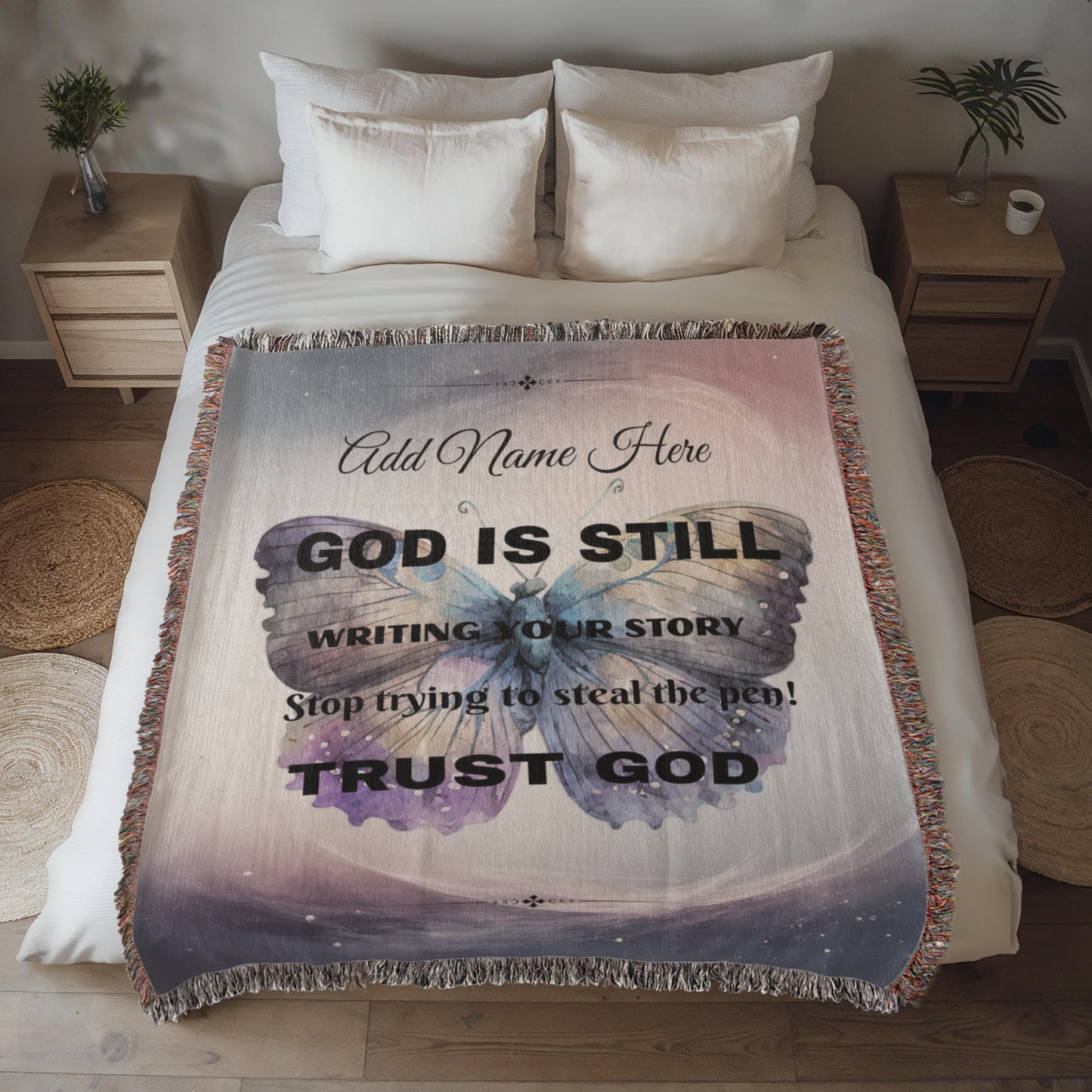 50x60" Heirloom Woven Blanket/God Is Still Writing Your Story!