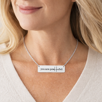 you are powHERful | Horizontal Bar Necklace